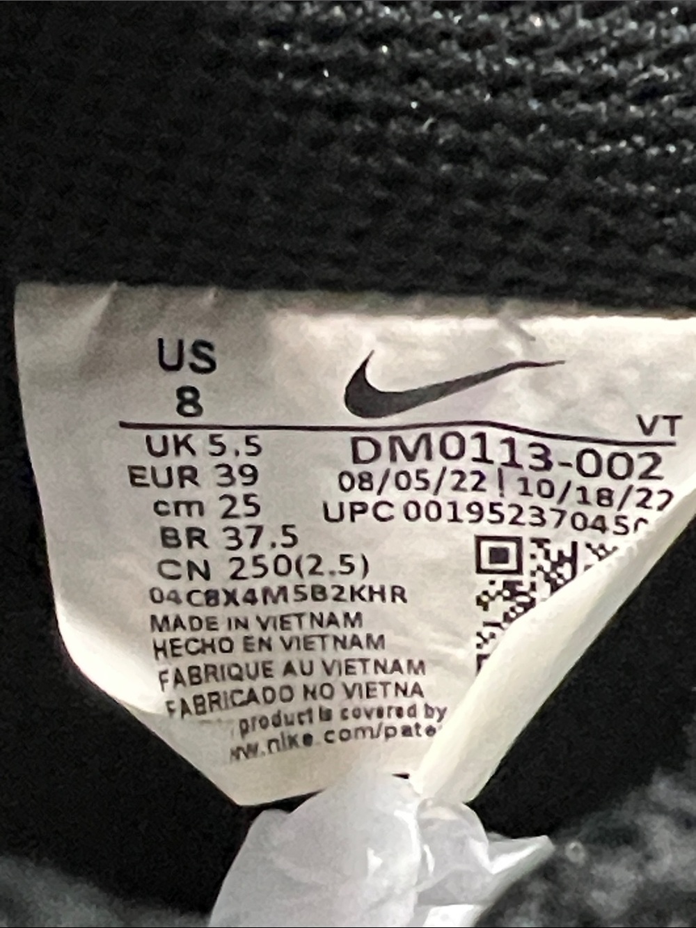 🔥🔥 NIKE Court Vision Alta LTR Leather Platform Sneakers Black White Women Sz 8 - Picture 12 of 12